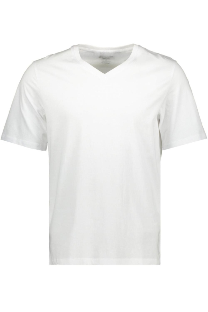 JJEORGANIC BASIC TEE SS V-NECK NOOS 12156102 WHITE